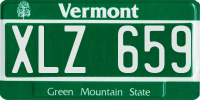 VT license plate XLZ659