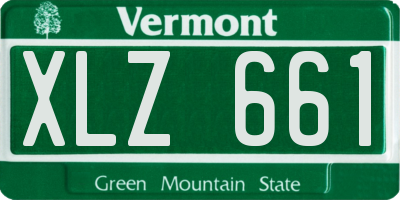 VT license plate XLZ661