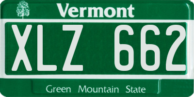 VT license plate XLZ662