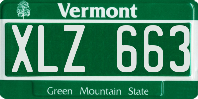 VT license plate XLZ663