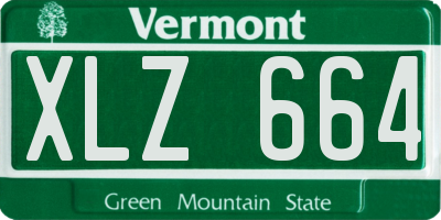 VT license plate XLZ664
