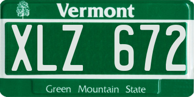 VT license plate XLZ672