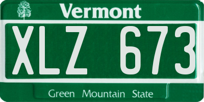 VT license plate XLZ673