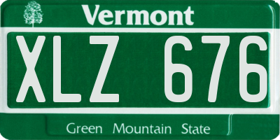 VT license plate XLZ676