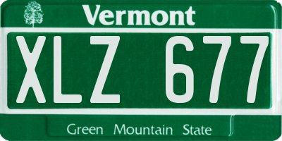 VT license plate XLZ677