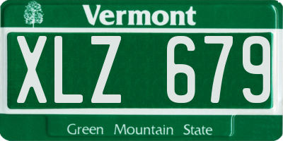 VT license plate XLZ679