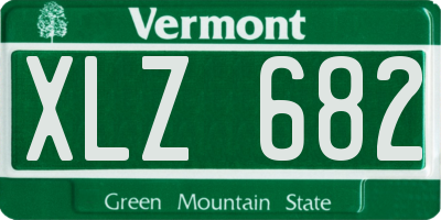 VT license plate XLZ682