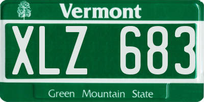 VT license plate XLZ683