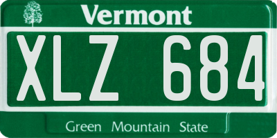 VT license plate XLZ684