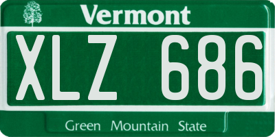 VT license plate XLZ686