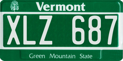 VT license plate XLZ687