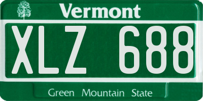 VT license plate XLZ688