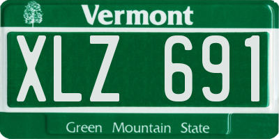 VT license plate XLZ691