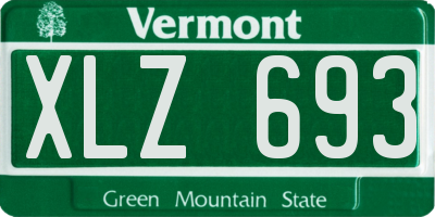 VT license plate XLZ693