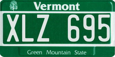 VT license plate XLZ695
