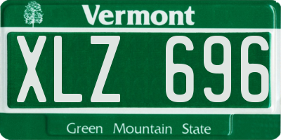 VT license plate XLZ696
