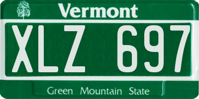 VT license plate XLZ697