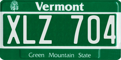 VT license plate XLZ704