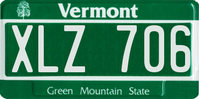 VT license plate XLZ706