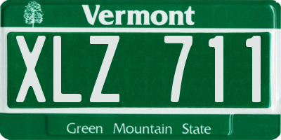 VT license plate XLZ711
