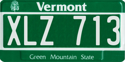 VT license plate XLZ713