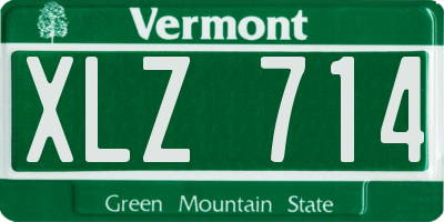VT license plate XLZ714