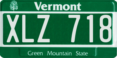 VT license plate XLZ718