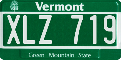 VT license plate XLZ719