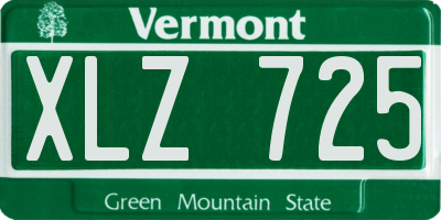 VT license plate XLZ725