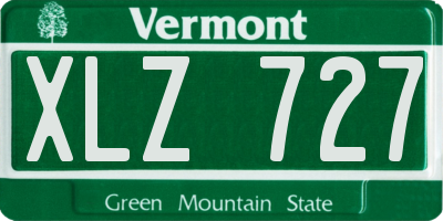 VT license plate XLZ727