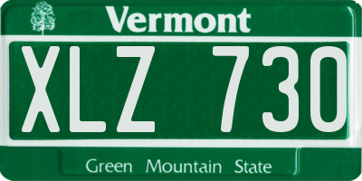 VT license plate XLZ730