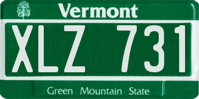 VT license plate XLZ731