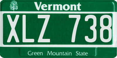 VT license plate XLZ738