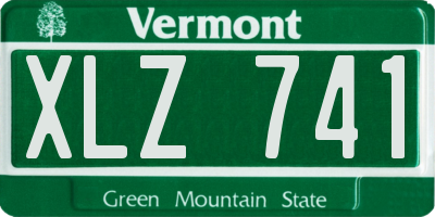 VT license plate XLZ741