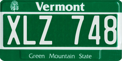 VT license plate XLZ748