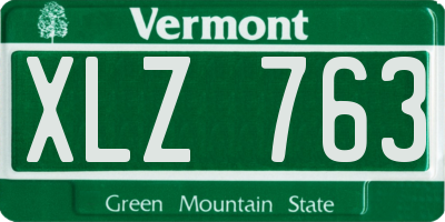 VT license plate XLZ763