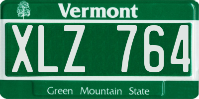 VT license plate XLZ764