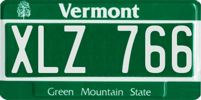VT license plate XLZ766