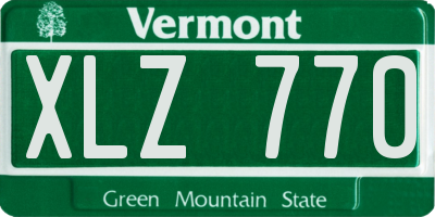 VT license plate XLZ770