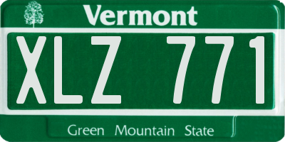 VT license plate XLZ771
