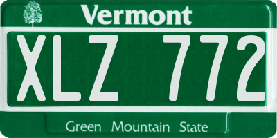 VT license plate XLZ772