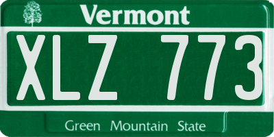 VT license plate XLZ773