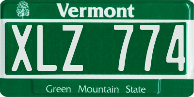 VT license plate XLZ774