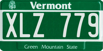 VT license plate XLZ779