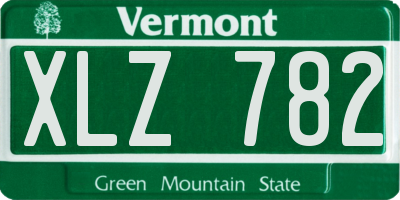 VT license plate XLZ782