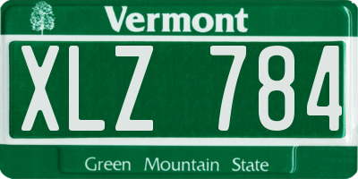 VT license plate XLZ784