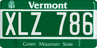 VT license plate XLZ786