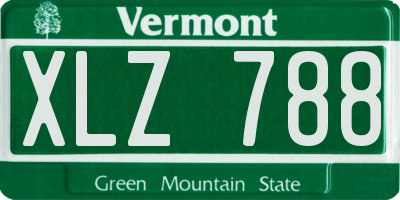 VT license plate XLZ788