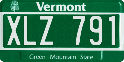 VT license plate XLZ791