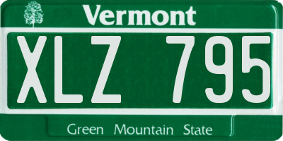 VT license plate XLZ795